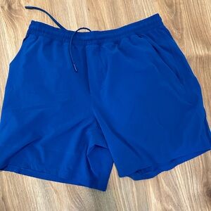 Blue lululemon linerless pace breaker shorts in extra large. Lightly used.